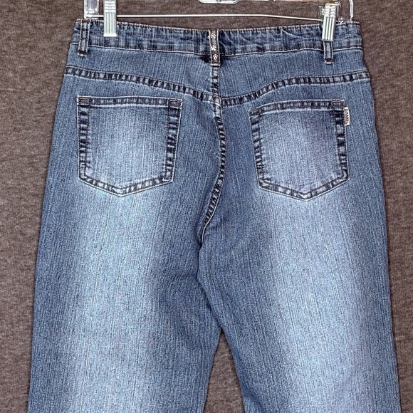 Vintage Daniel Original Design Floral Hand-Painted Embellished Jeans Womens 9/10 - Picture 7 of 12